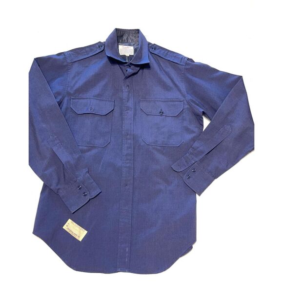 Vintage USAF Creighton Shirt Mens 15.5/33 Wool Blend Long Sleeve Made In USA - Picture 1 of 8